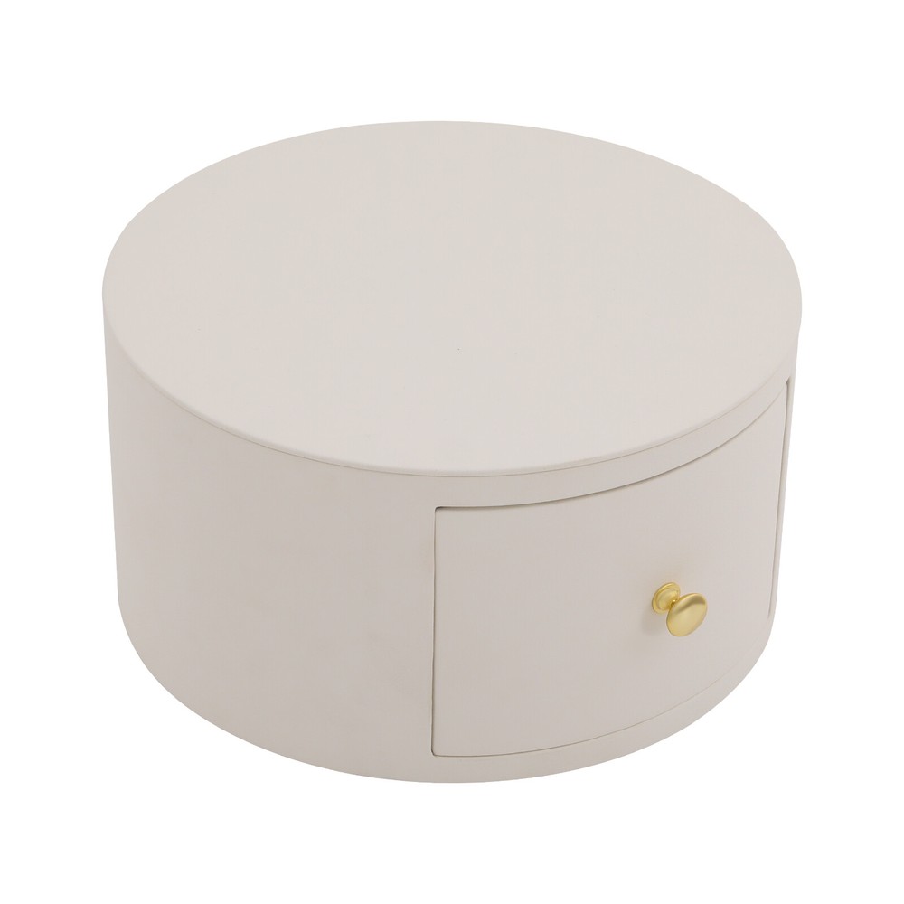 LED Nightstand Bedside Table with Drawers USB & Charging Station End Side Table