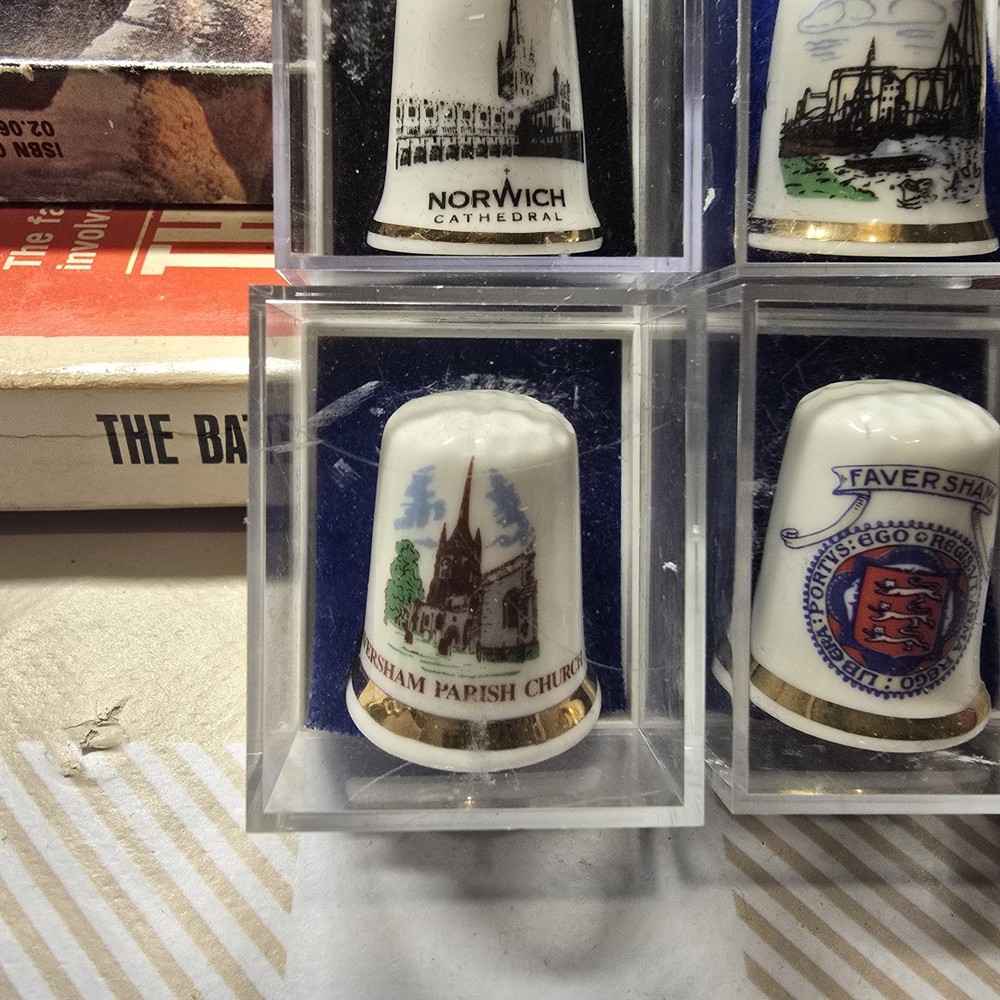 5 Assorted Vintage Thimbles Novelty Unique
