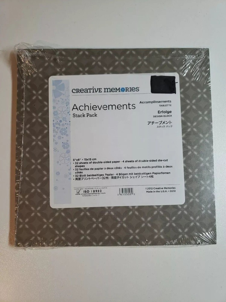 CREATIVE MEMORIES CM ACHIEVEMENTS Graduation Paper Stack Pack 6x6 New