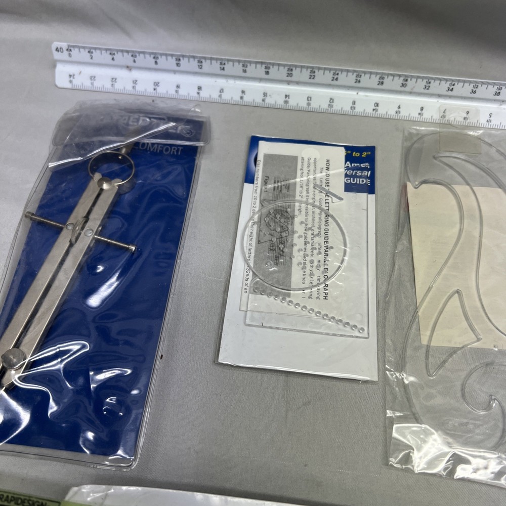 Set Of 8 Various Drafting Tools