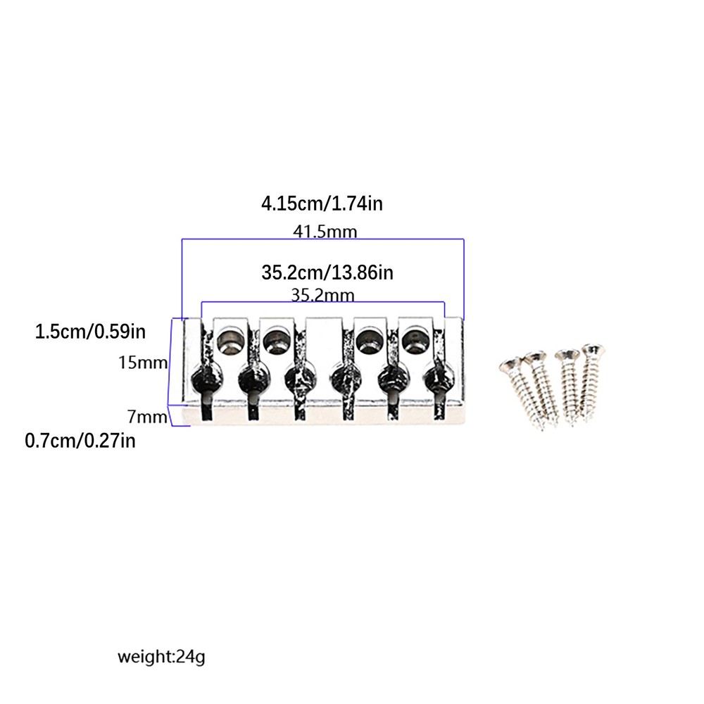 Detachable 6 String Classical Guitar Locking Nuts for Headless Electric Guitar-