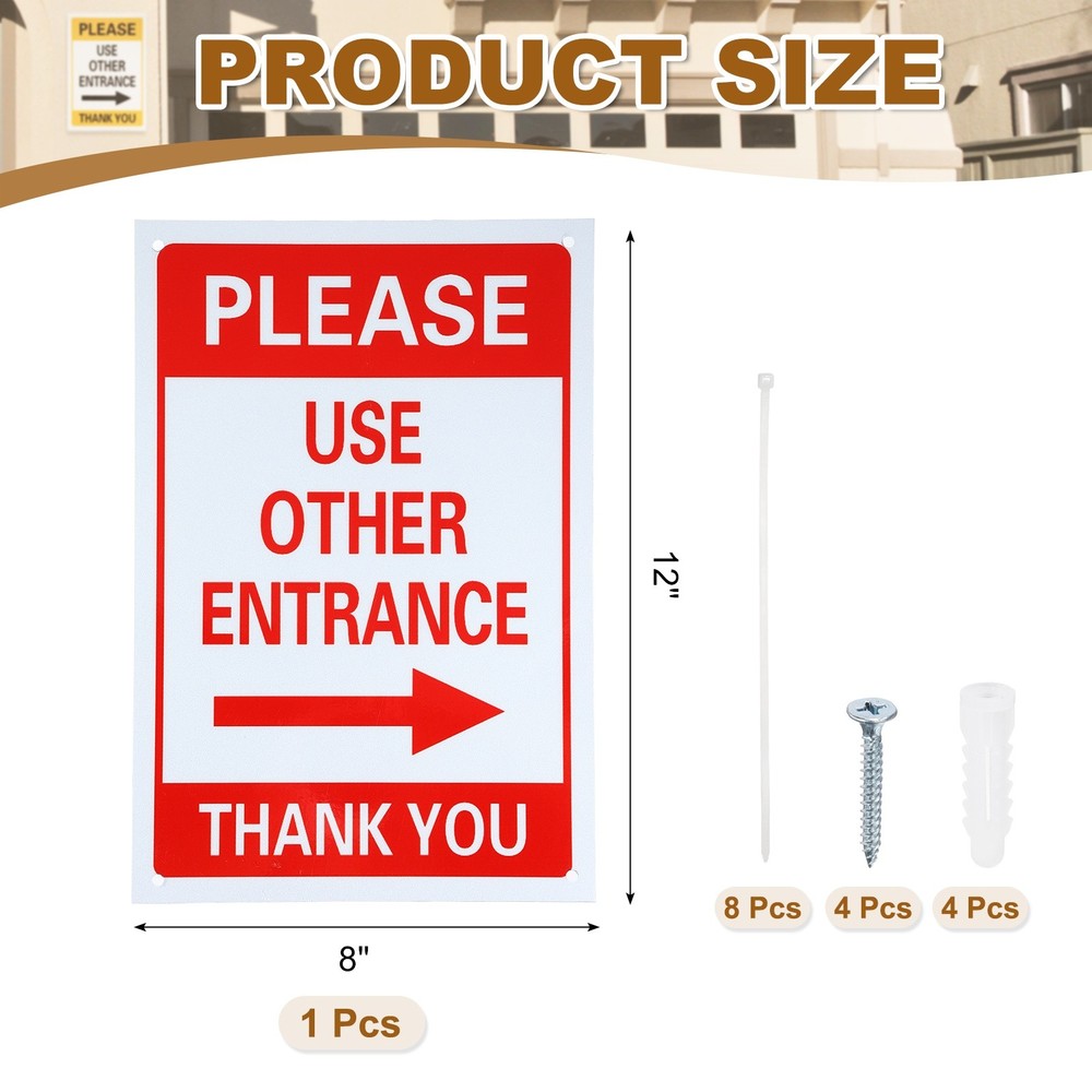 "Sign 'Use Other Inputs' Arrow Right Red/White"