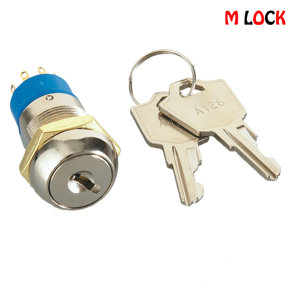 Electronic Key Switch Lock Flat Key 4 Disc Tumbler– Multi Positions 7510-E