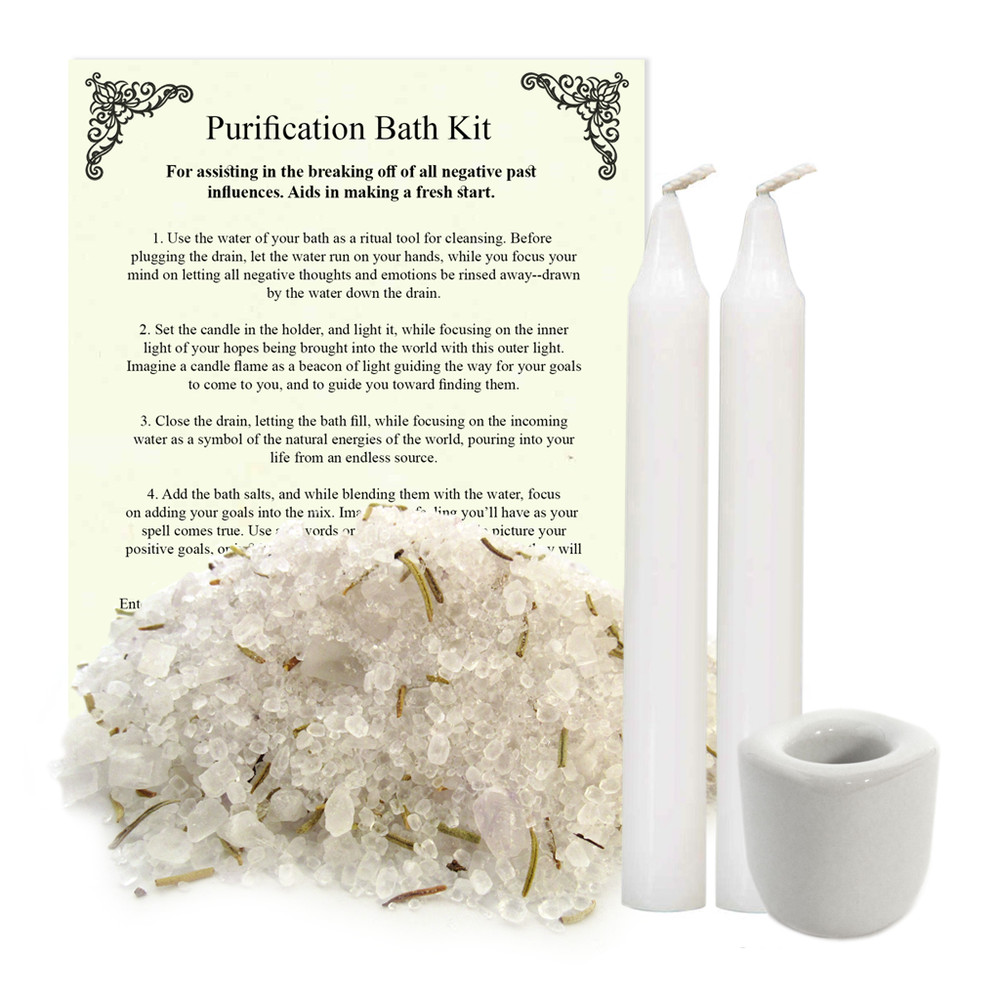 Purification Bath Ritual Spell Kit with Instructions - Cleansing Magic NEW