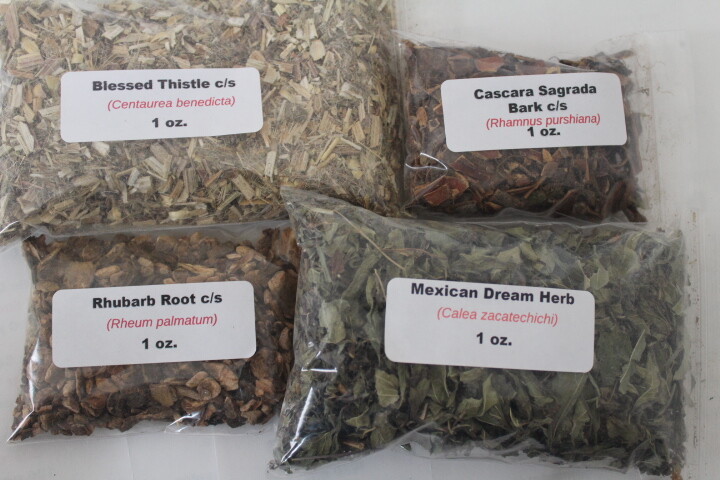4 Herbs Package 1 oz. (Rhubarb, Cascara, Blessed, Mexican)