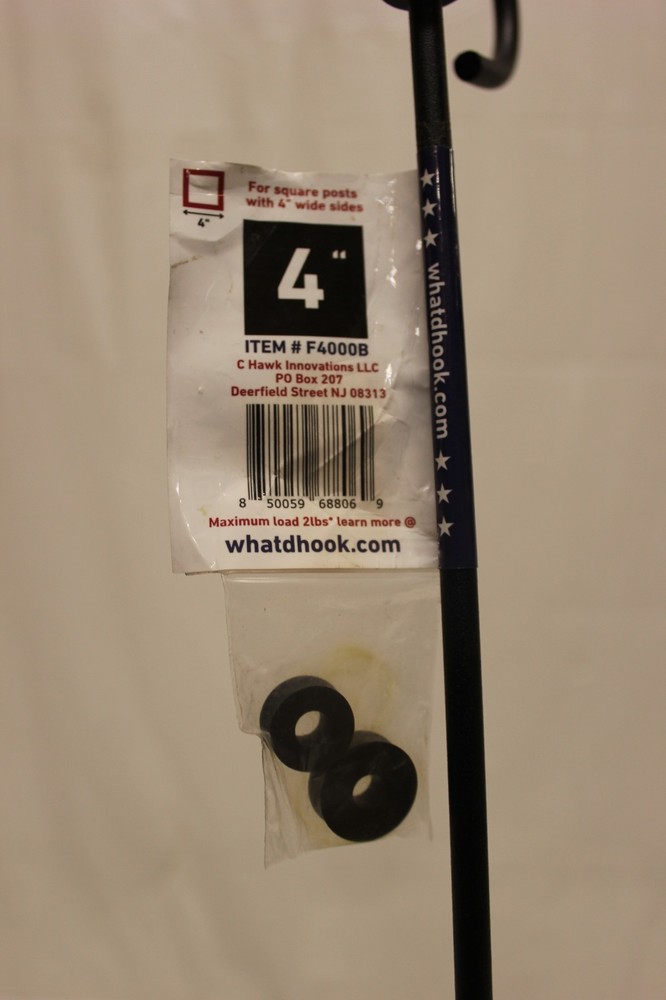 What D Hook 4" Deck Rail Post Garden Display Hook No Hardware Needed G2