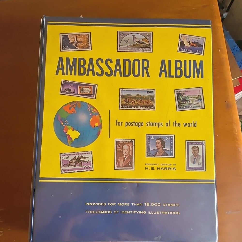 H.E. Harris Ambassador World Stamp Album 1966 Edition for Worldwide Stamps