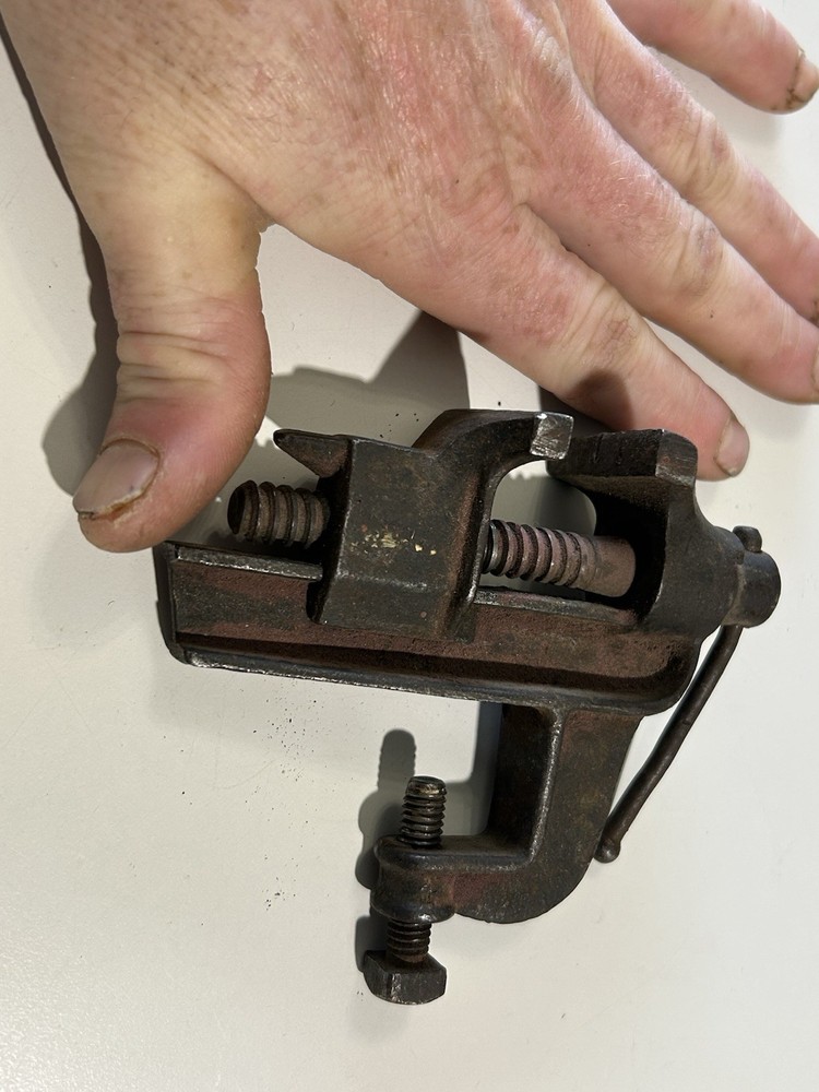 Vintage Mini Clamp On Vice Smooth Operation Used