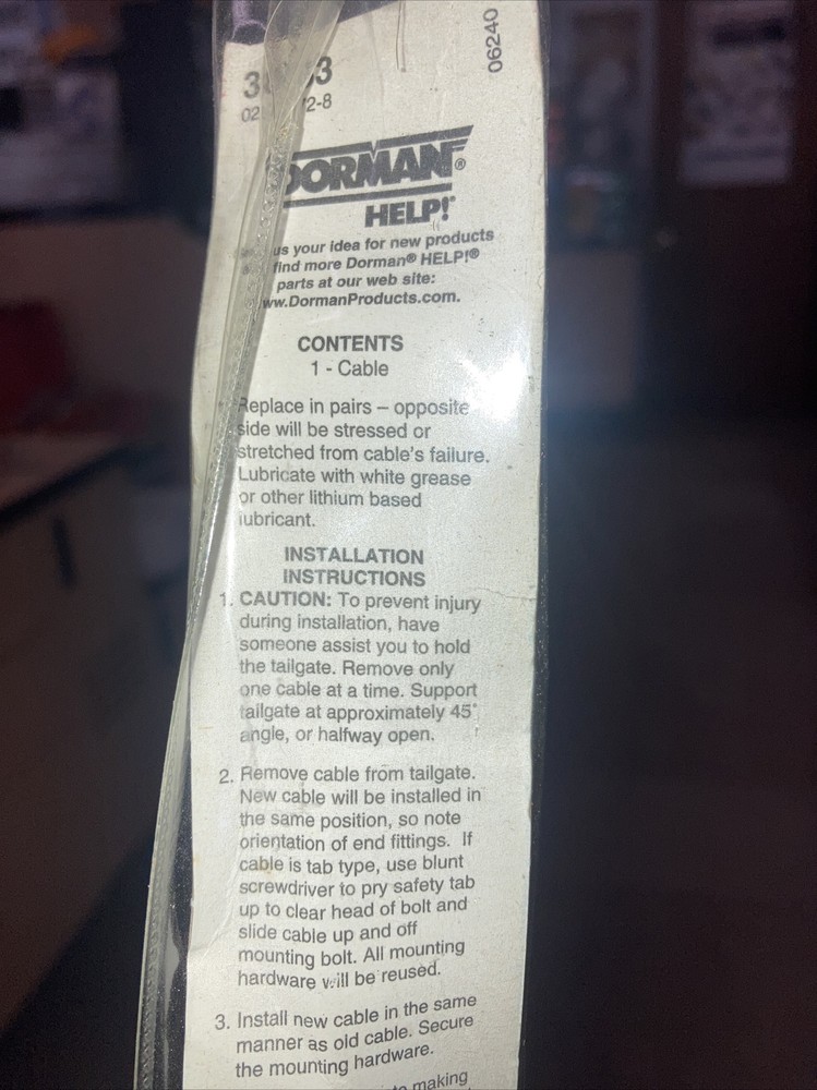 Tailgate Support Cable Dorman 38533
