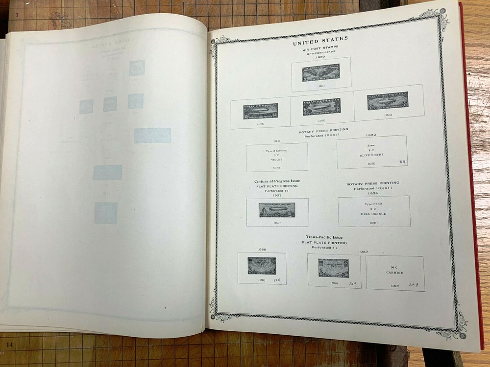Scott American Stamp Album 1939 edition Great Condition w Back of Book Pages! |