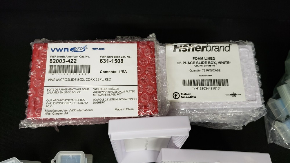 300+ High Quality Blank Microscope Slides With Storage Boxes - NEW