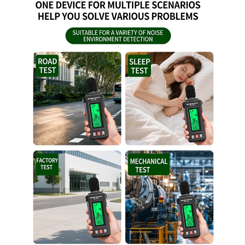 Handheld Decibel Reader For Acoustics Engineering And Environmental Assessment