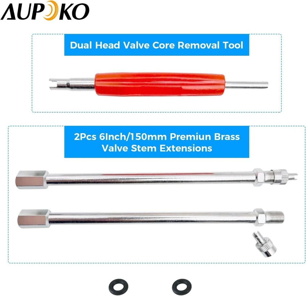 6inch Valve Stem Extension, Valve Stem Extenders Include Valve Core Removal