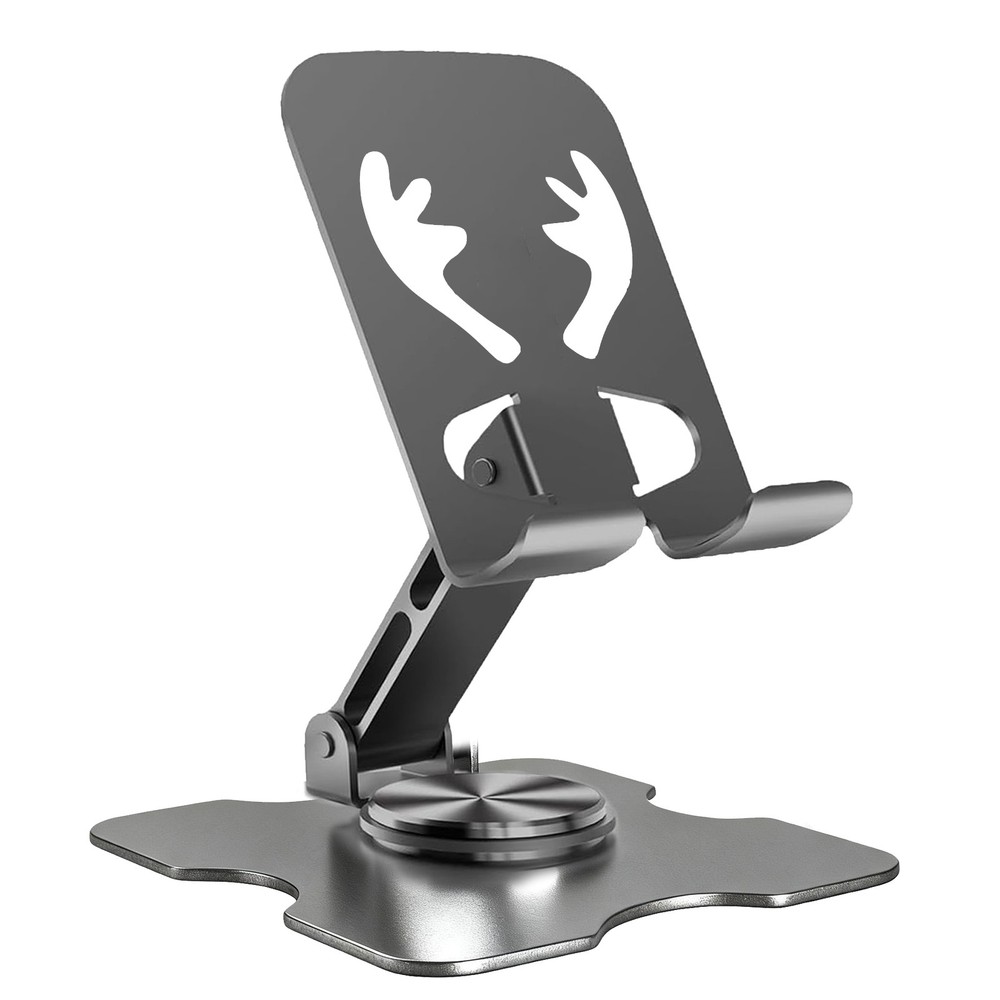 2X Rotating Phone Holder,Fully Adjustable Foldable Desktop Stand Mount for iPad