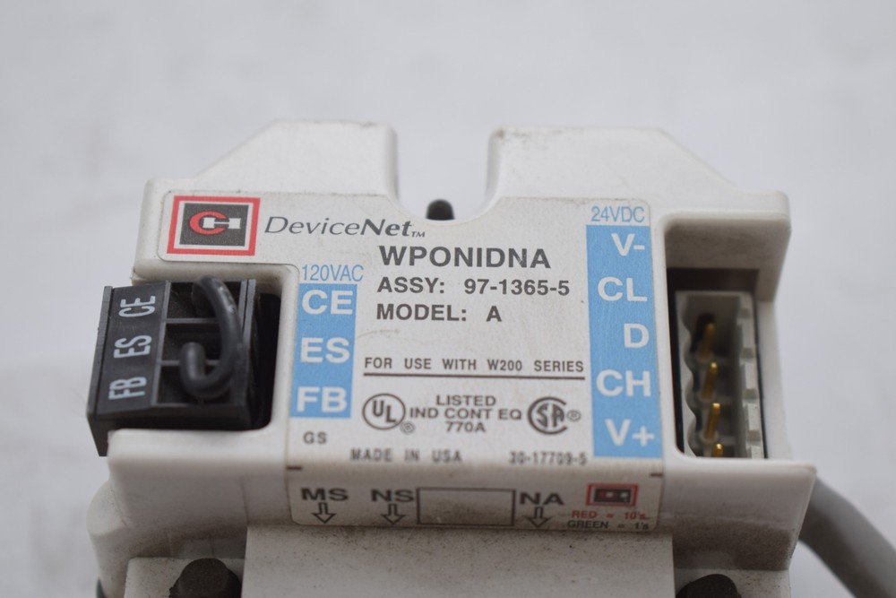 Eaton Cutler-Hammer WPONIDNA Devicenet Module, For Use With Advantage Starter 97