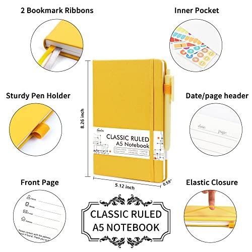 24 Pack Journal Notebook for Work, Business Notebook Bulk 24 Pack yellow