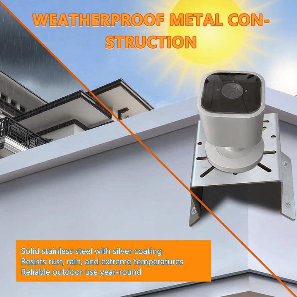 2 Pack Corner Wall Mount Bracket for Security Cameras - Adjustable Metal Wall...