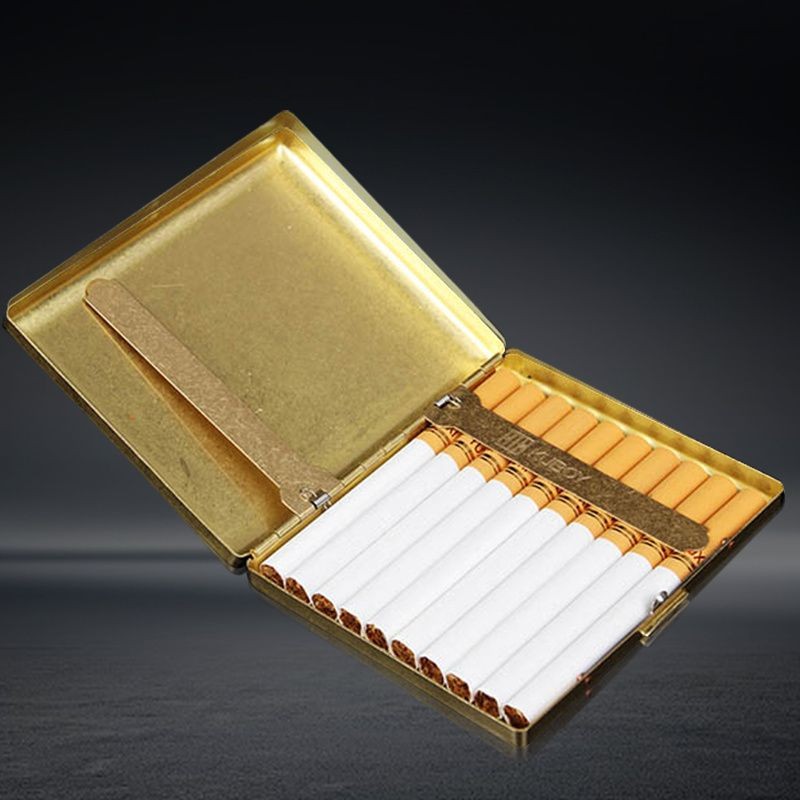 Brass Dragon Cigarette Case 20 Cig Press Open 93×83×17mm