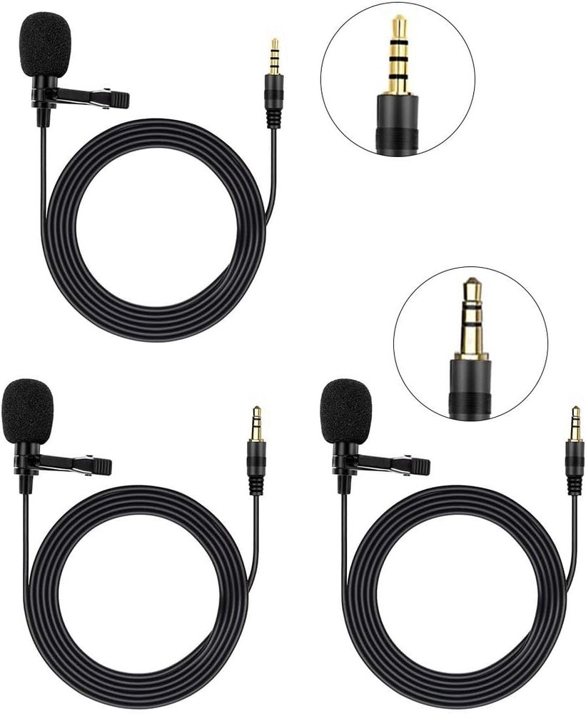 Omnidirectional Lavalier Microphone Set for Smartphones, Laptops & Cameras