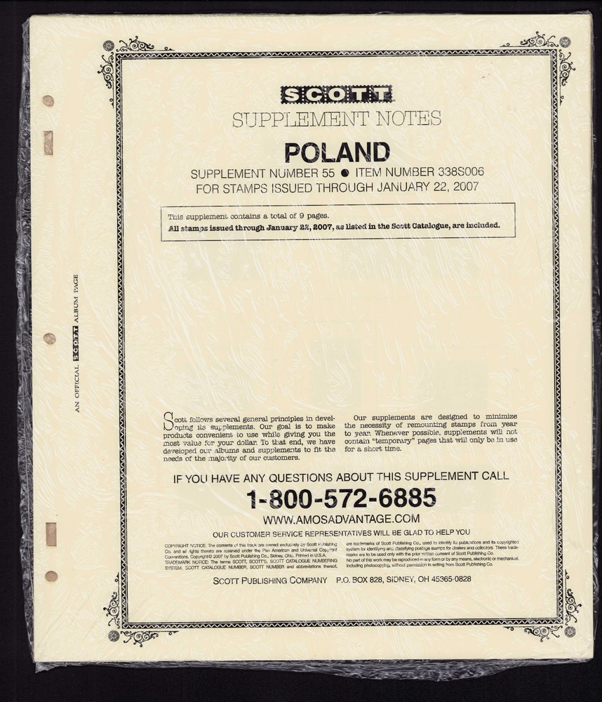 Scott Specialty Series Album Pages Poland 55 2006 NEW  and wrapped aka 338S006^