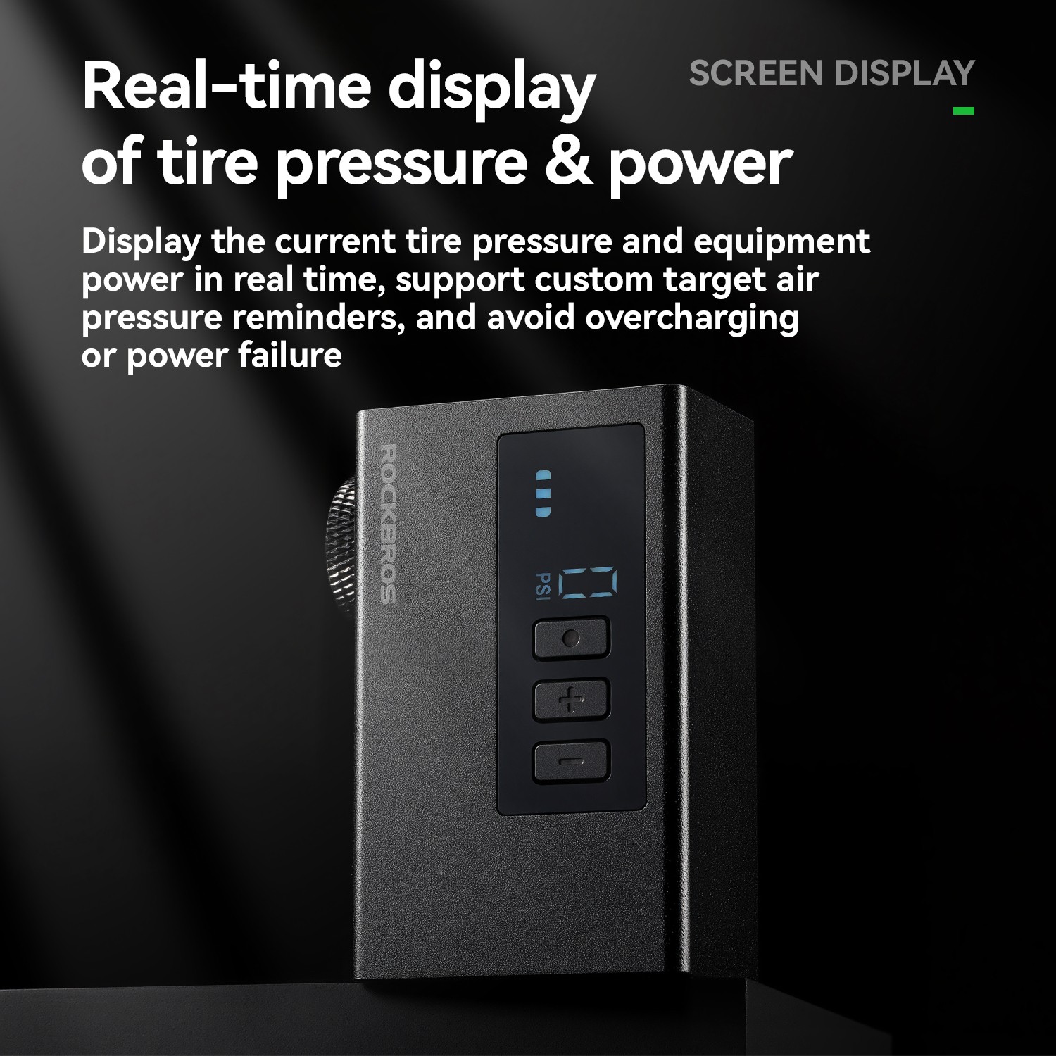 ROCKBROS Electric Air Pump Mini Bike120PSI Portable Fast Inflation FV/AV 240mAh