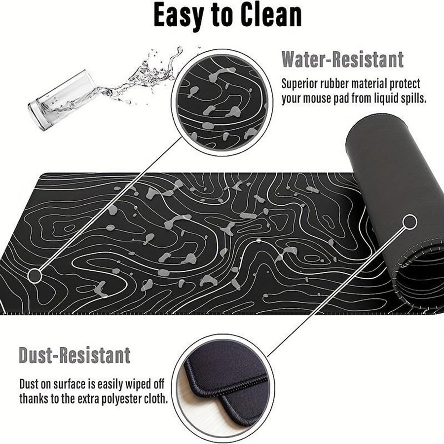 Extended Gaming Mouse Pad Large Size 31.5'' x 11.8'' Computer Keyboard Mat