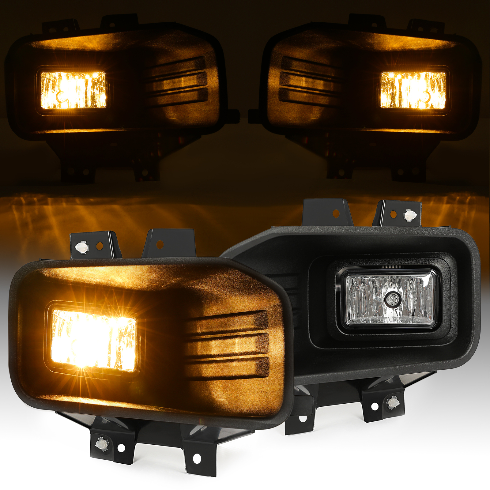 Halogen Fog Lights Driving Lamps Left & Right W/Bulbs For 2018-2020 Ford F-150