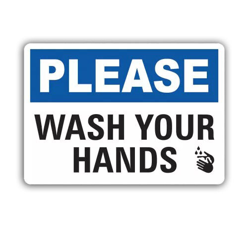 Please Wash Your Hands Sticker Decal
