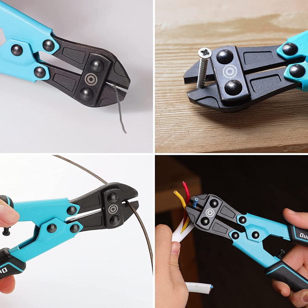 DURATECH 8" Bolt Cutter Security Lock Chrome Vanadium Steel Blade for Wire Cable