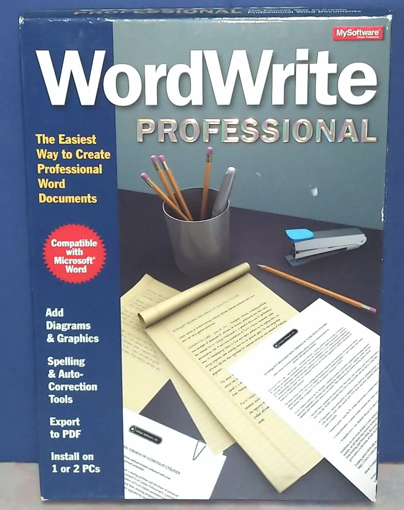 My Software WORDWRITE Professional 2011 Software, New Sealed