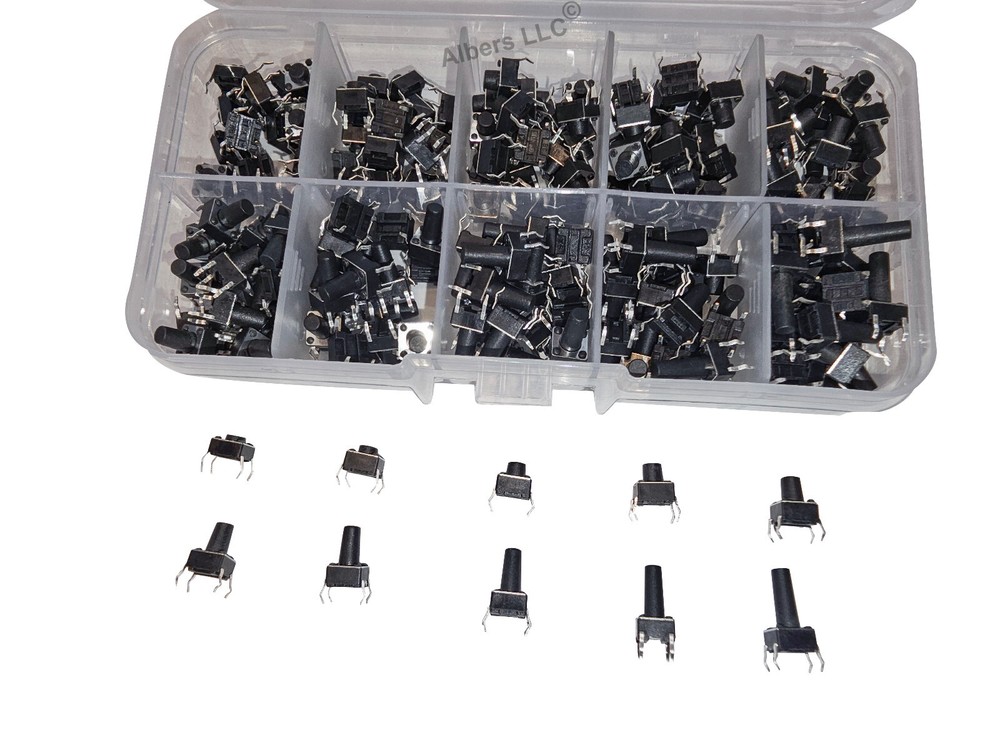 200 SMD Verical Tactile Mini Micro Momentary Push Button Switch Tact Assortment