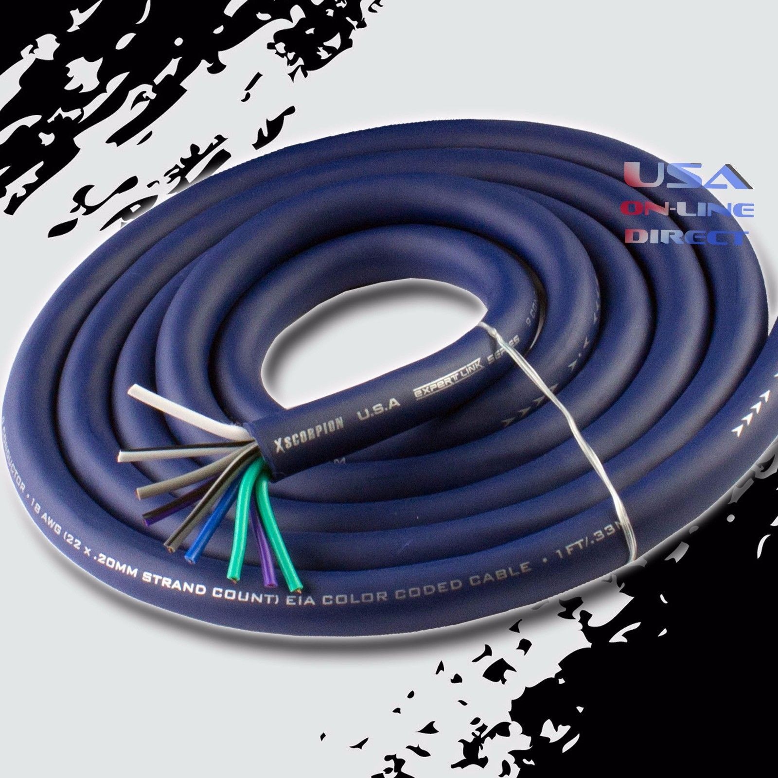 18 AWG Gauge 9 Conductor OFC COPPER Speedwire Speaker Trailer Cable Speed Wire