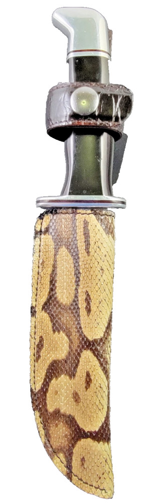 Buck 119 Leather Knife Sheath Right Pull Ball PYTHON Snake Skin