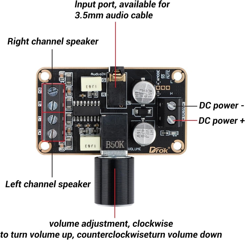 Safe and Reliable 5V Digital Amplifier Module with Dual Channel Performance