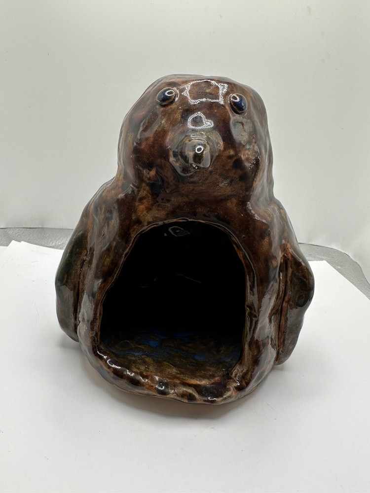 Penguin Candle Holder Signed