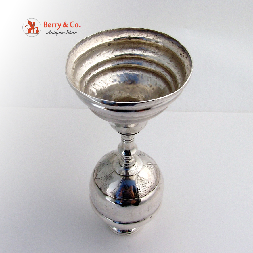 Mate Cup Spanish Colonial Silver 1750 Engraved Cup
