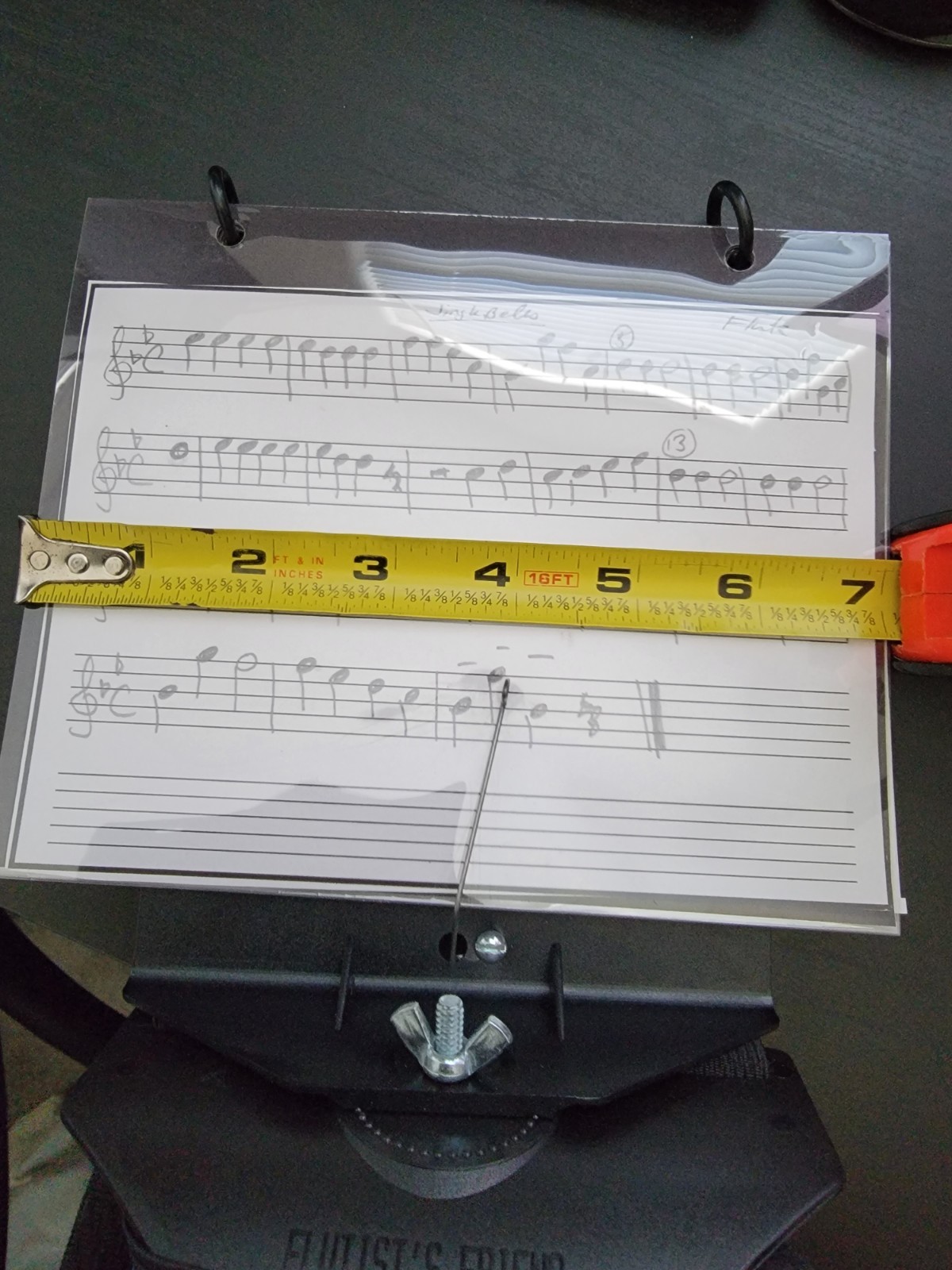 DEG Flutist's Friend Flute and Piccolo Marching Lyre HC225 Flutist Music Arm