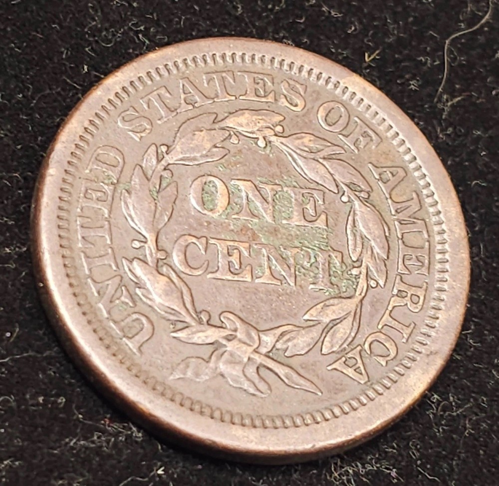 1850 Braided hair Large Cent / Extra Fine