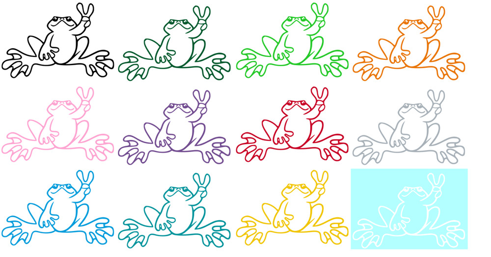PEACE FROG ~ DECAL / STICKER