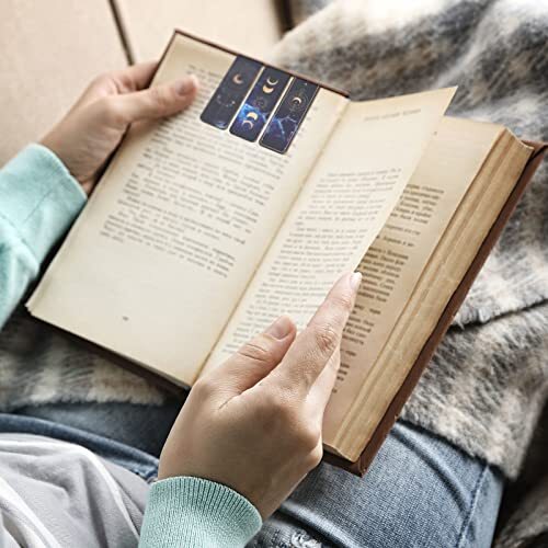 30 Pack Space Galaxy Magnetic Bookmarks Book Page Markers for Home Office