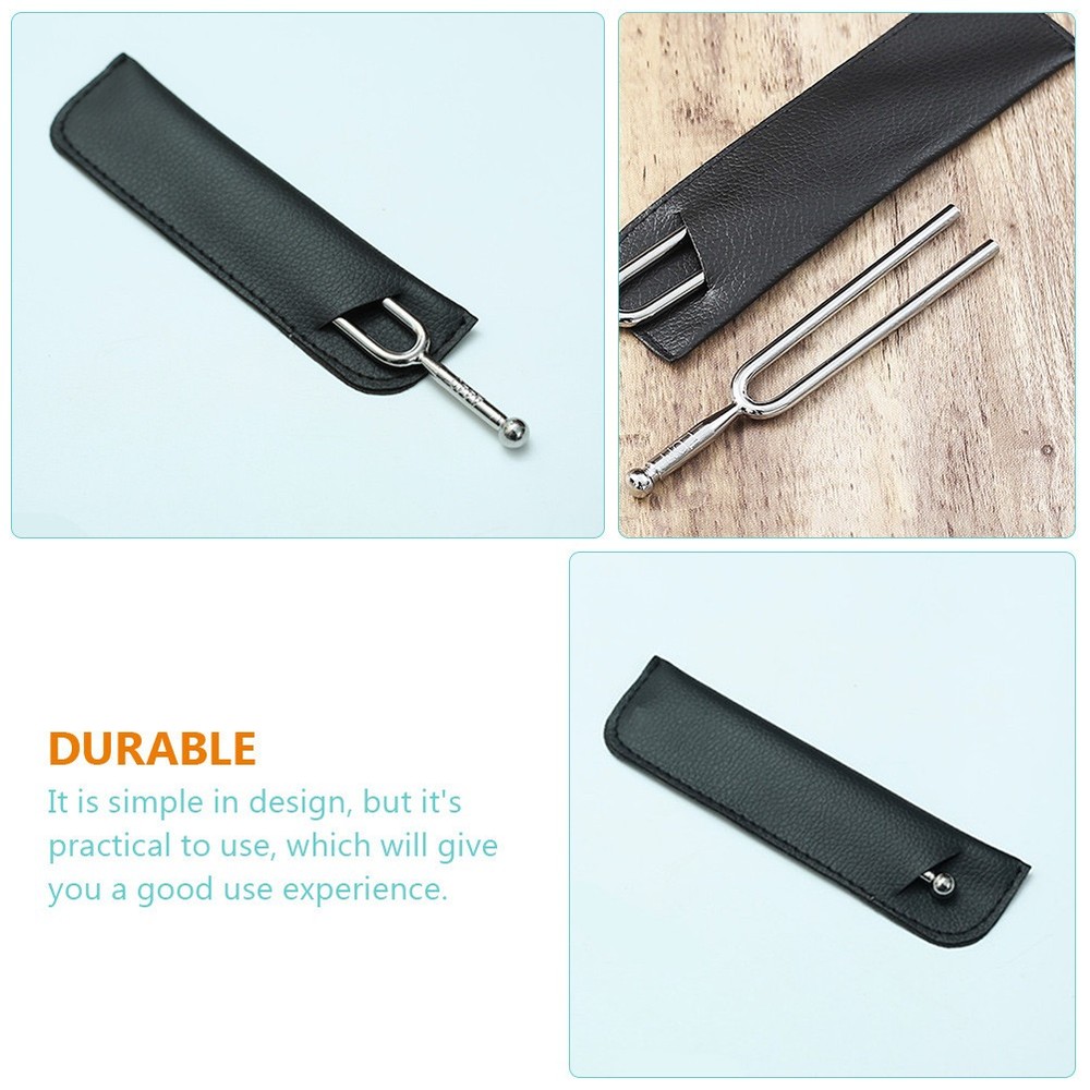 3Pcs Round Tuning Fork Storage Pouches Tuning Fork Storage PU Containers