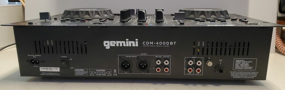 GEMINI CDM-4000BT DUAL CD/USB MEDIA PLAYER BLUETOOTH