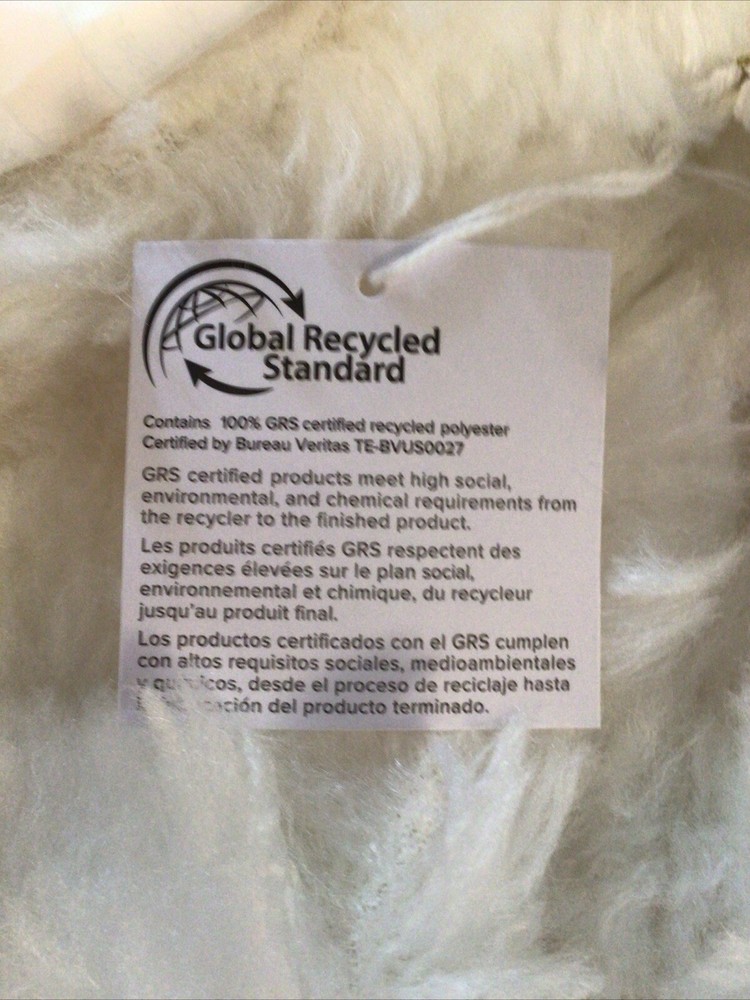 Pottery Barn Teen Cloud Fur Bean Bag Chair Slipcover Ivory Large 41 “ Super Soft