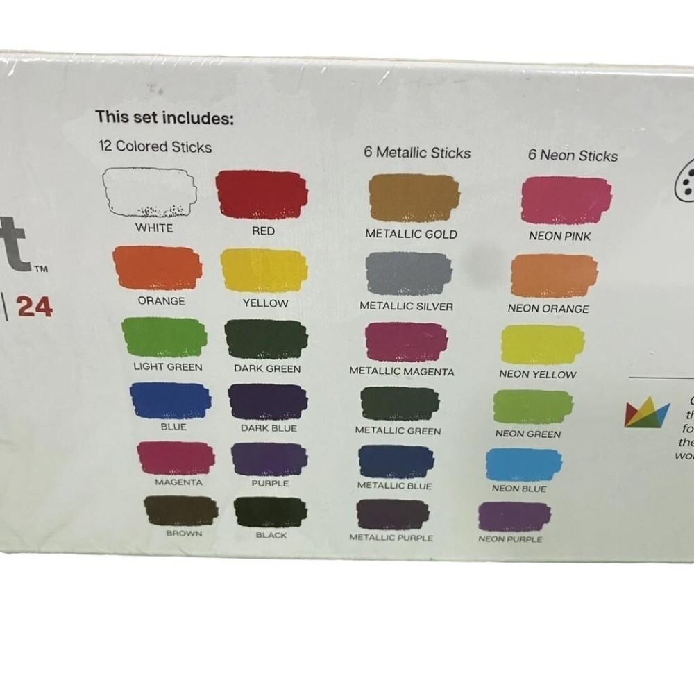 Kingart Studio Tempera Paint Sticks Quick Drying (24 Colors)