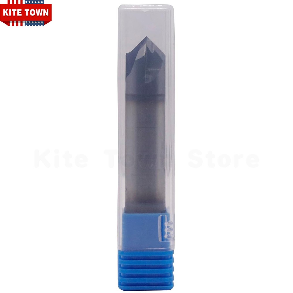 1/2" 4 Flute 90 Degree Solid Carbide Chamfer Mill - Double End - AlTiN Coated