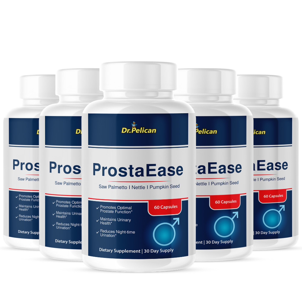 ProstaEase- Prostate Support- 5 Bottles- 300 Capsules