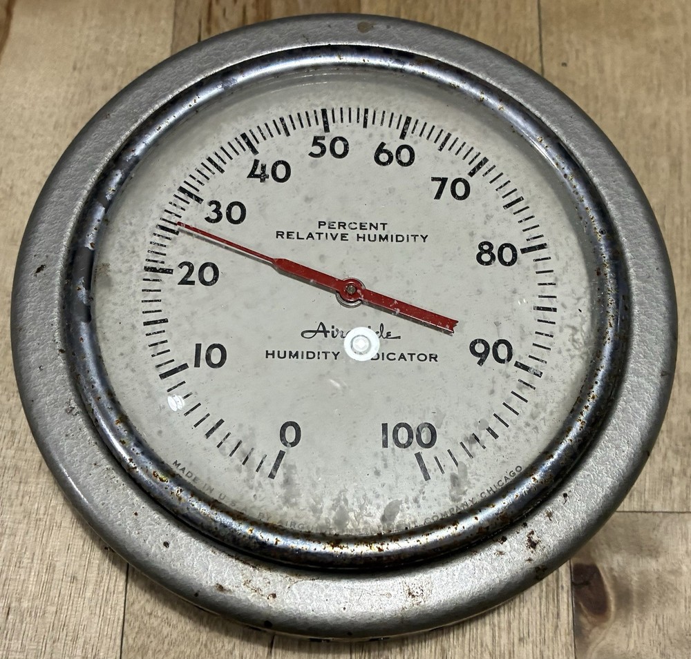 Vintage Airguide Humidity Indicator Wall Mount