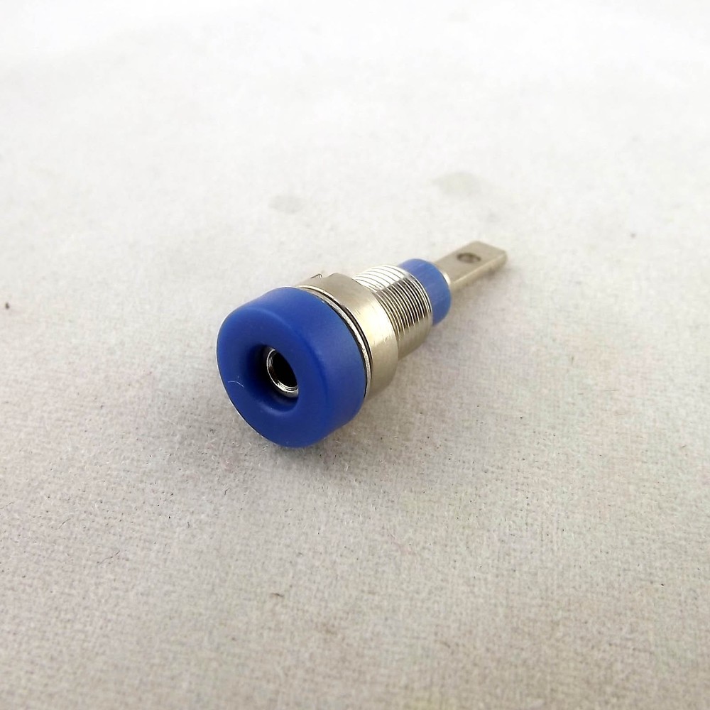 10x Blue Multimeter Instrument 2mm Binding Post Banana Panel Mount Test Probe