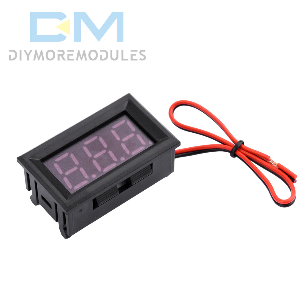 Mini DC 5V-120V Voltage Volt Meter LED Panel 3-Digital Display 2 Wire Voltmeter