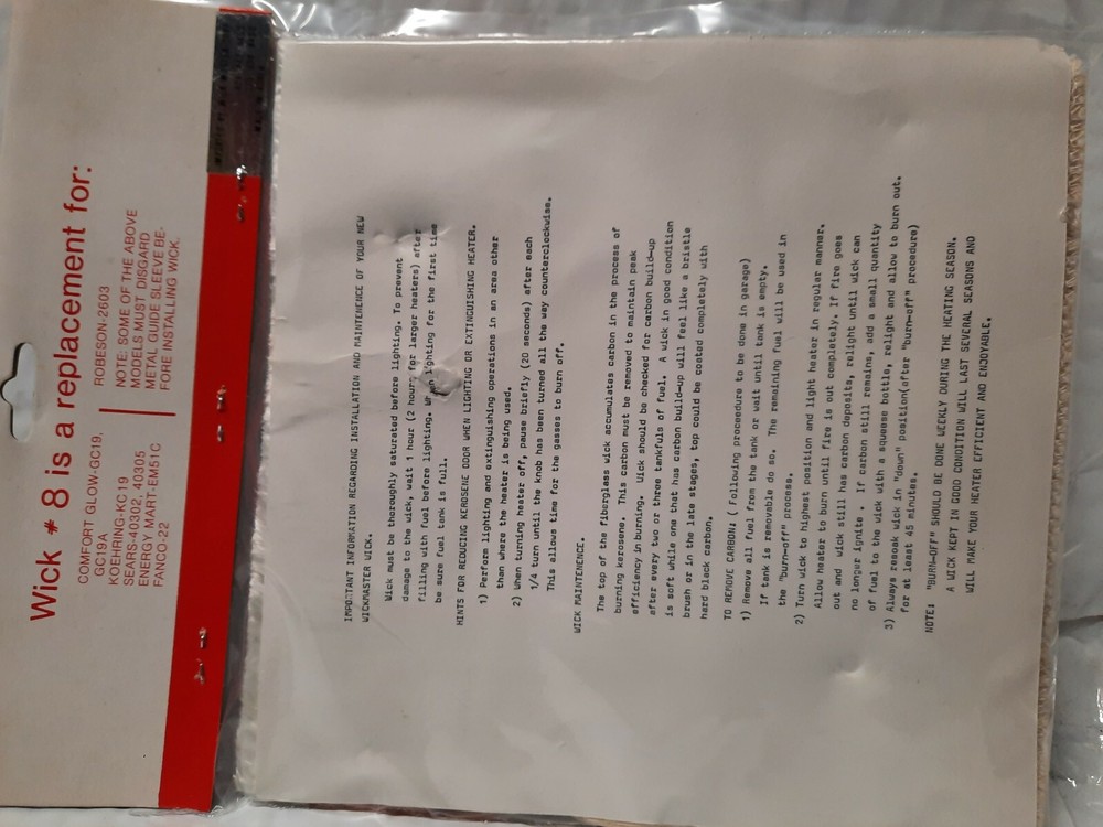 Wick Master # 8 Brand New (without pins)